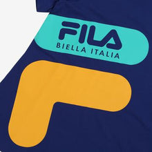 Load image into Gallery viewer, Fila x BTS Summer Collection Big Logo Short Sleeve Tee Neon Blue