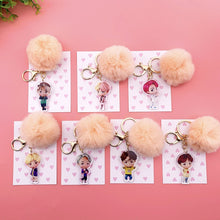 Load image into Gallery viewer, BTS Keychain Kawaii + Cute Plush ball