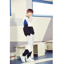 Load image into Gallery viewer, Fila x BTS Jung KooK New Color Block Sweater Light Grey