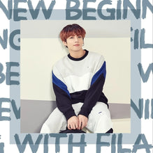 Load image into Gallery viewer, Fila x BTS Jung KooK New Color Block Sweater Light Grey