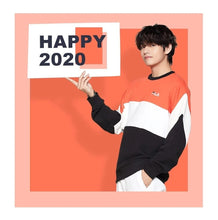 Load image into Gallery viewer, Fila x BTS V New Color Block Sweater Orange