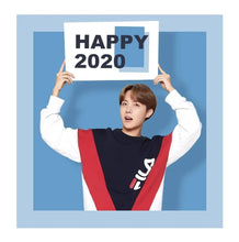 Load image into Gallery viewer, Fila x BTS J-Hope New V Color Block Sweater Deep Red