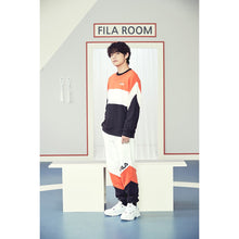Load image into Gallery viewer, Fila x BTS V New Color Block Sweater Orange
