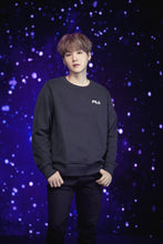 Load image into Gallery viewer, Fila x BTS Voyager Collection Loose Fit Sweatshirts Black