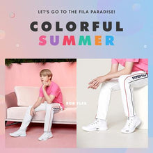 Load image into Gallery viewer, Fila x BTS Summer Collection Box Logo Tee Neon Pink
