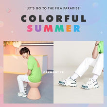 Load image into Gallery viewer, Fila x BTS Summer Collection Box Logo Tee Green Light