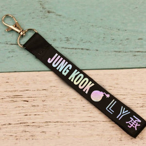 BTS Keychain Laser Character Love Yourself Key Chains