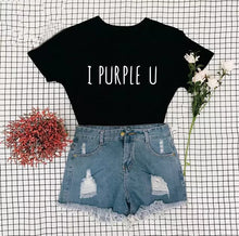 Load image into Gallery viewer, BTS Female Short Sleeve I PURPLE U Summer T-shirts
