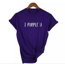 Load image into Gallery viewer, BTS Female Short Sleeve I PURPLE U Summer T-shirts
