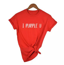 Load image into Gallery viewer, BTS Female Short Sleeve I PURPLE U Summer T-shirts
