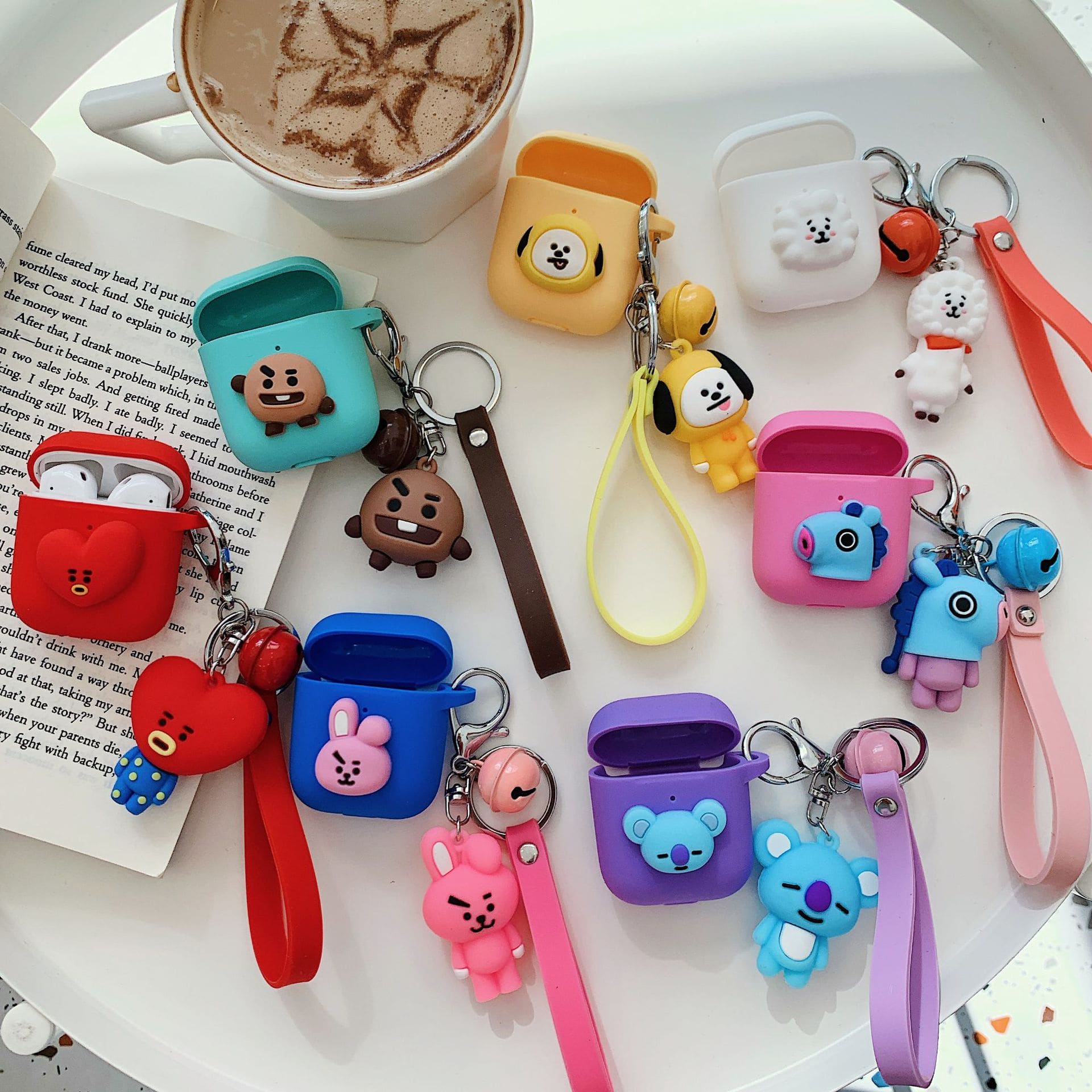 Cute BTS BT21 Airpod Silicon Covers.