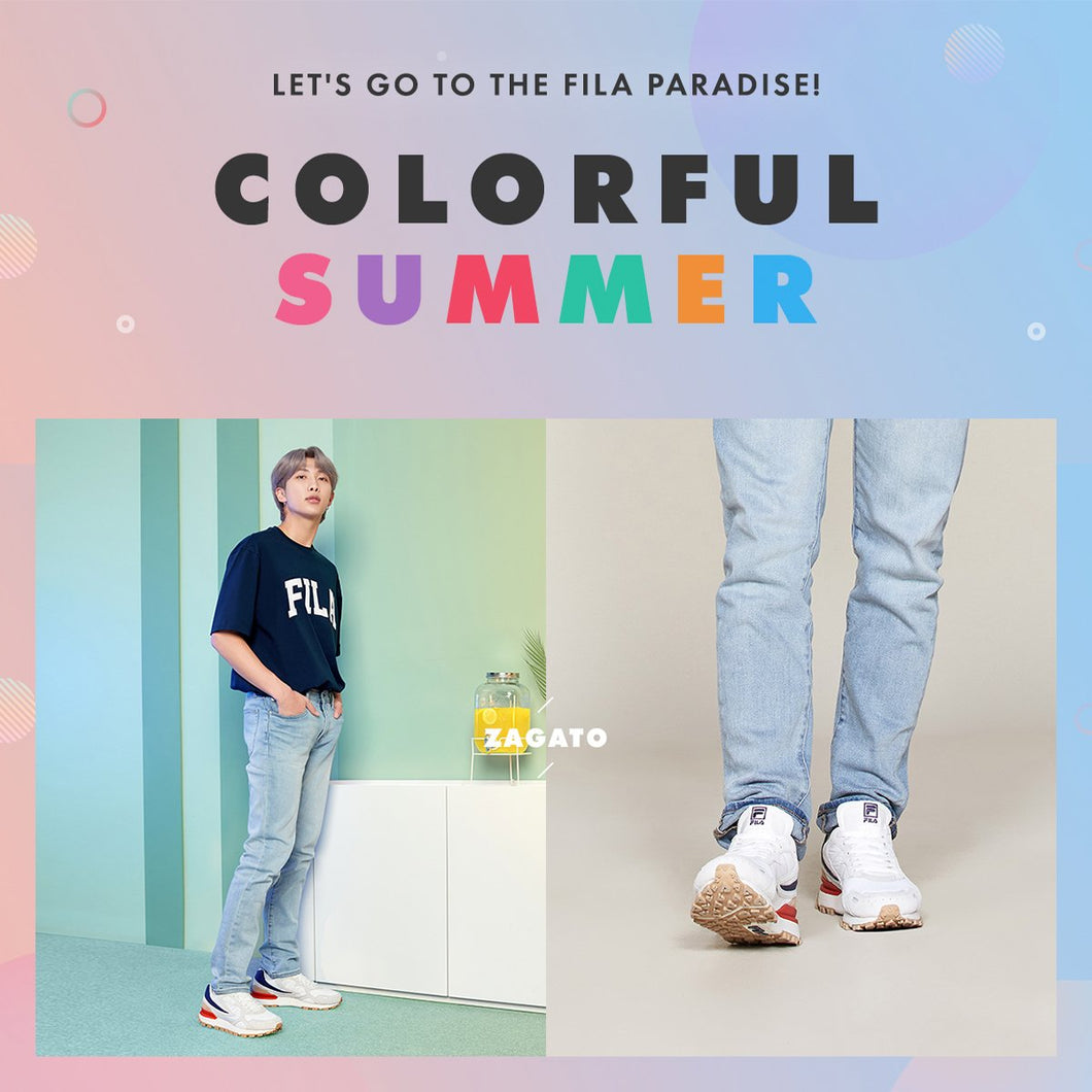 Fila x BTS Loose-fit Short-sleeved T-shirt Navy